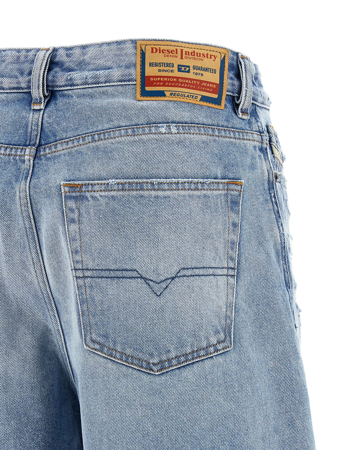 Blue Cotton Bermuda Shorts