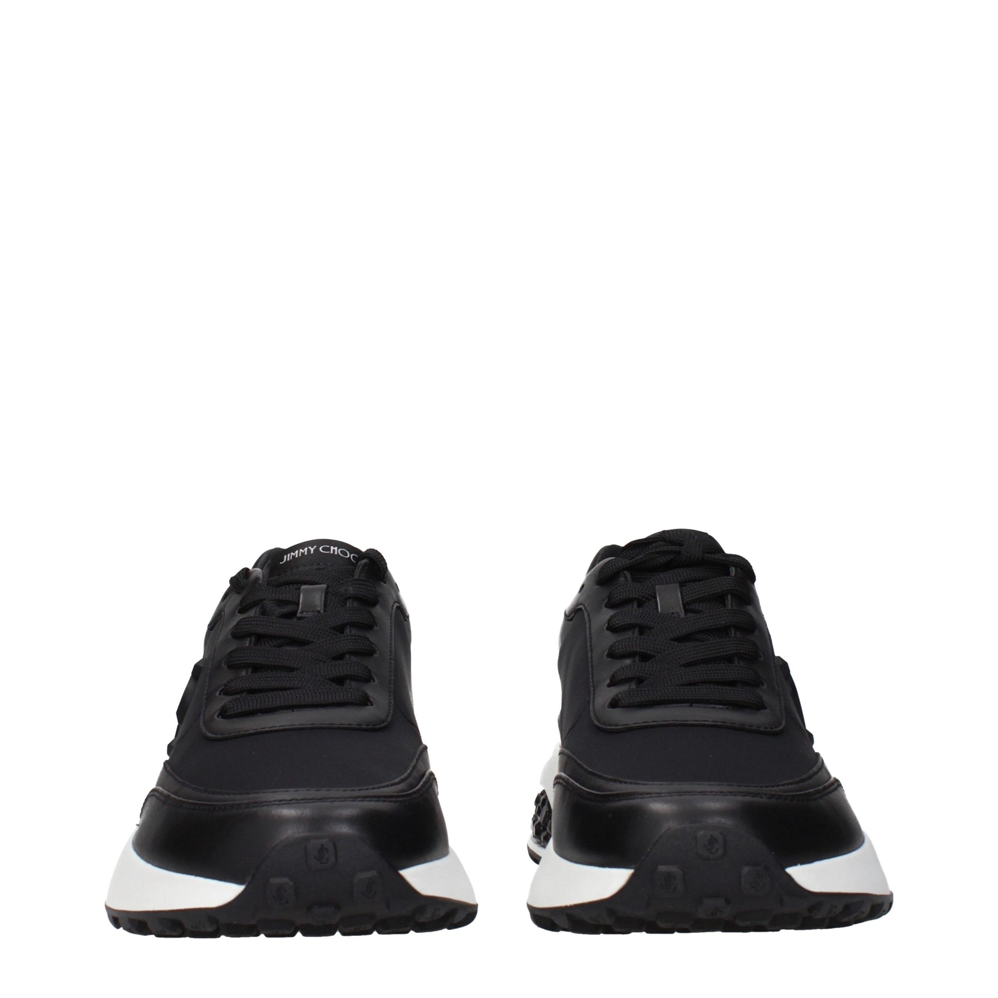 Black Fabric Athletic Sneakers