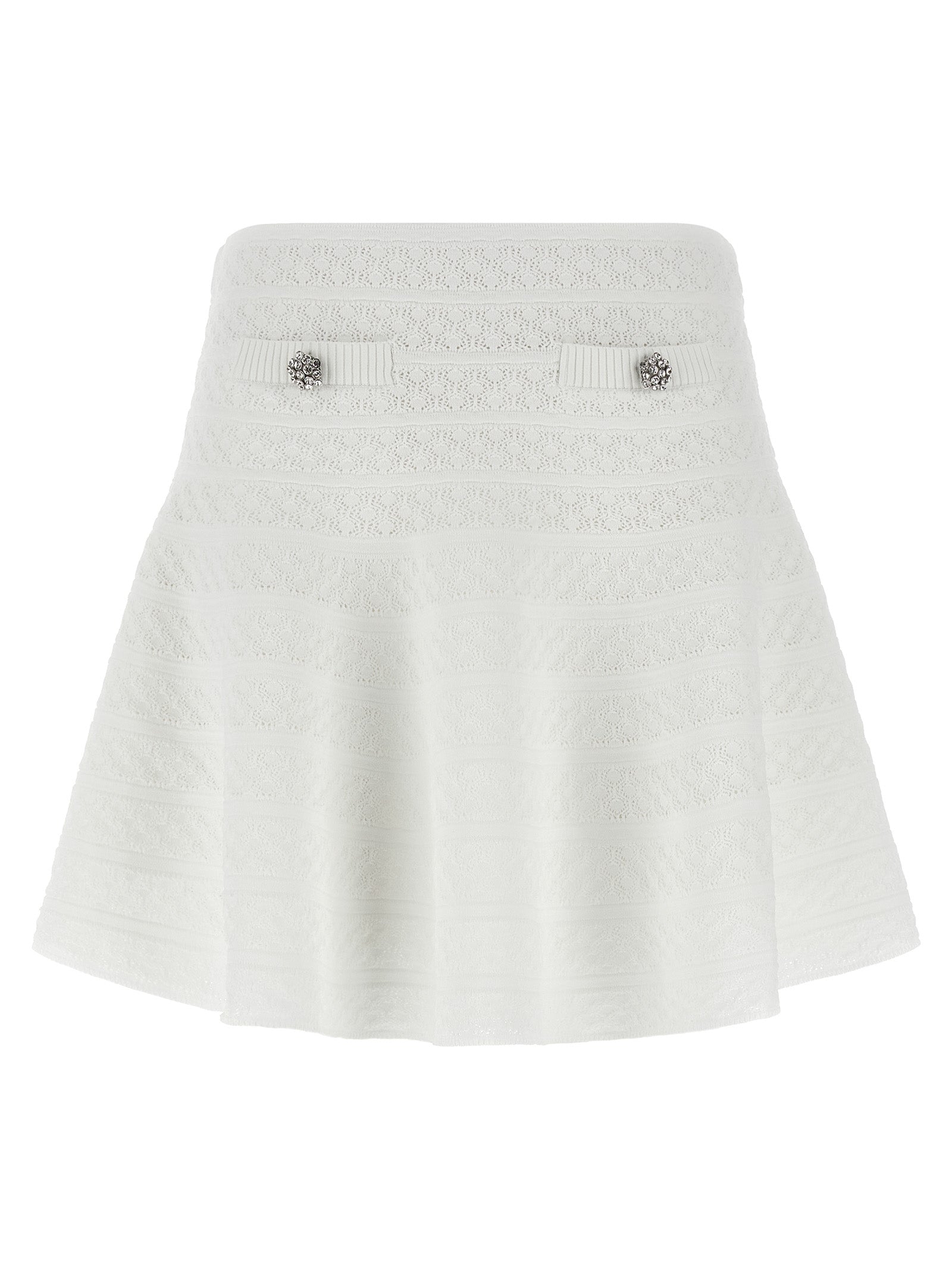 White Viscose Long Skirt
