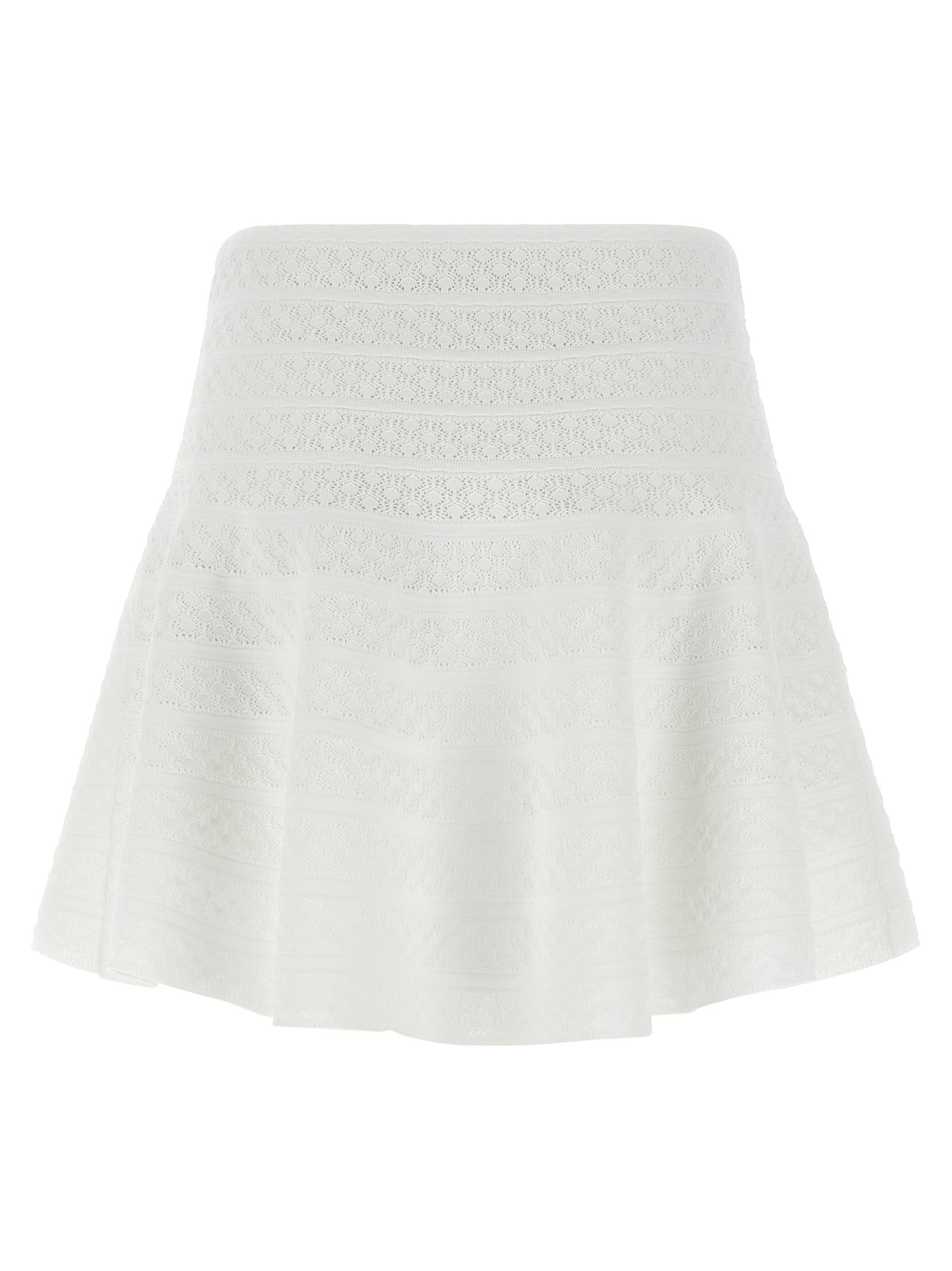 White Viscose Long Skirt