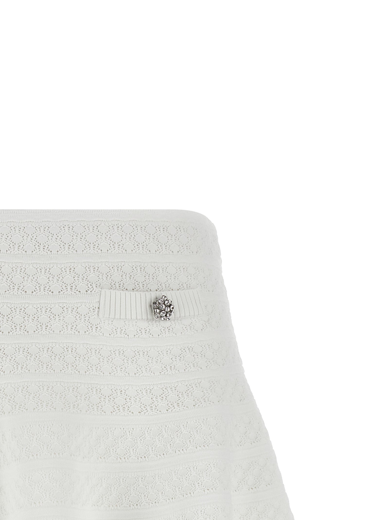 White Viscose Long Skirt