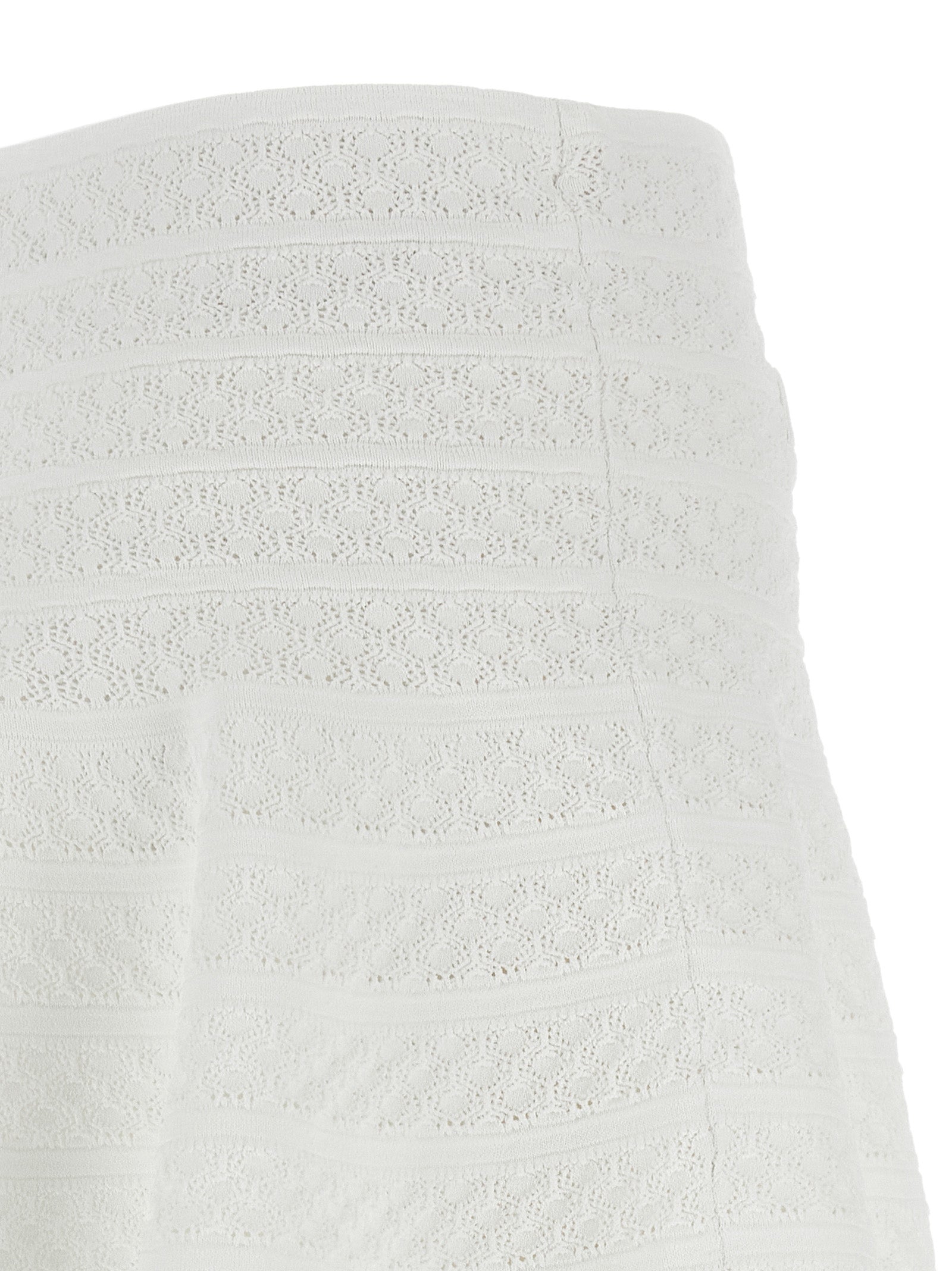 White Viscose Long Skirt