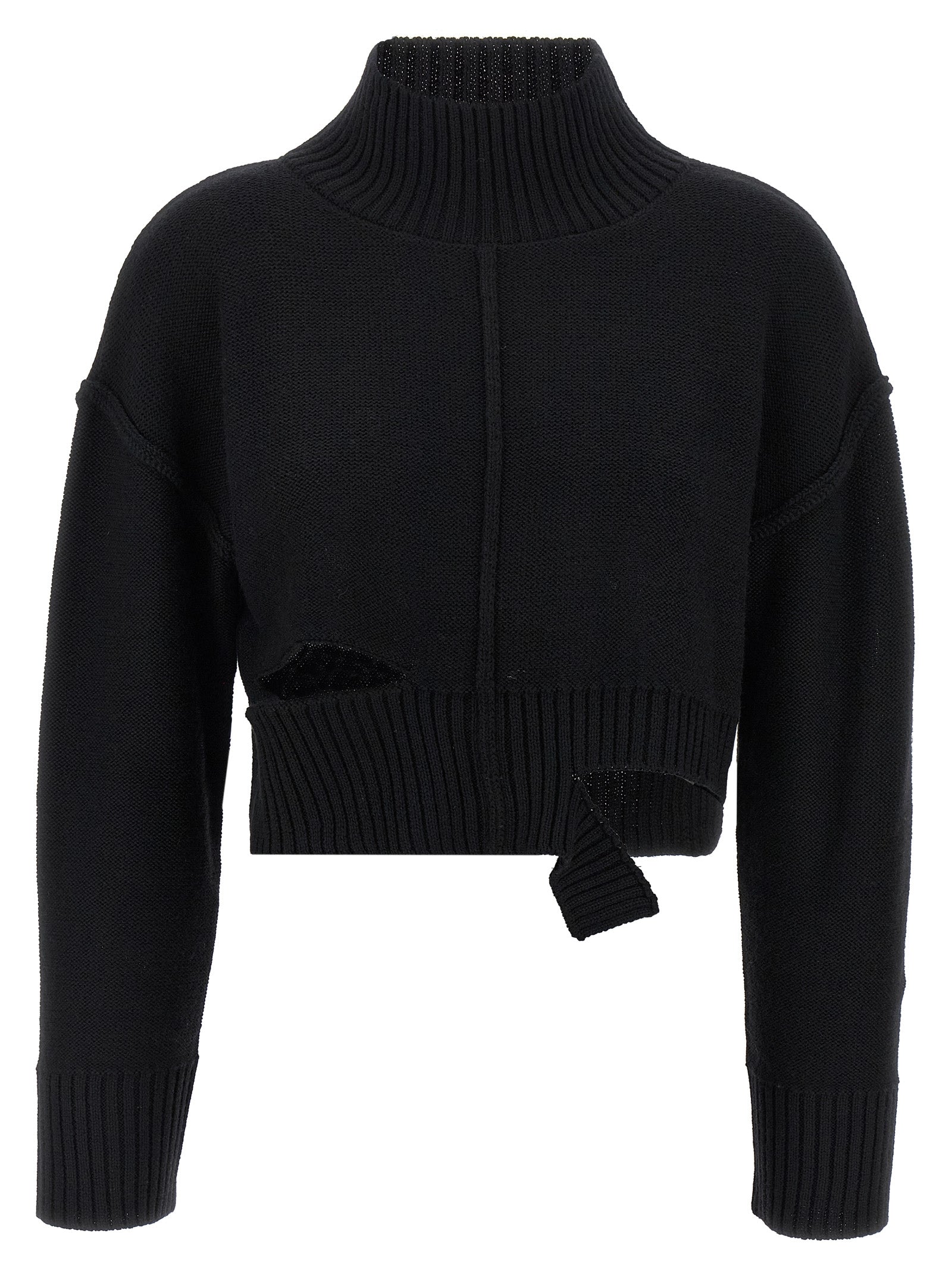 Black Virgin Wool Cardigan
