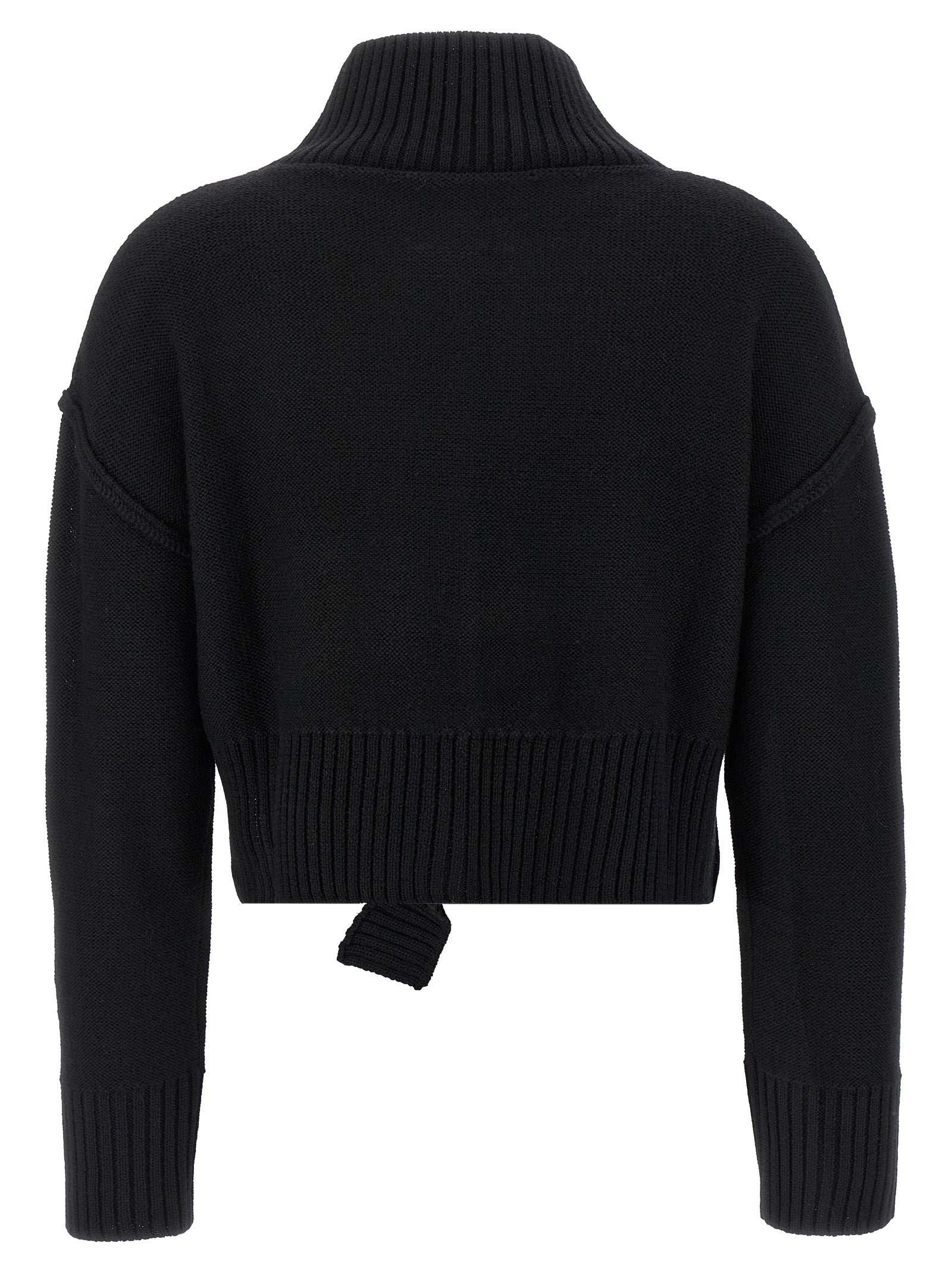 Black Virgin Wool Cardigan