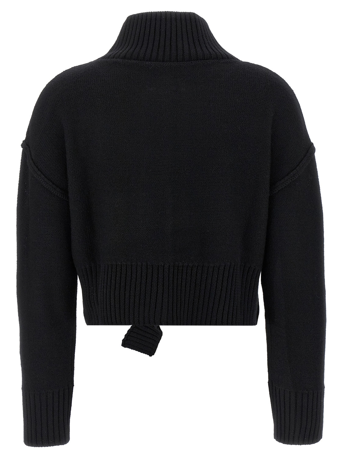 Black Virgin Wool Cardigan