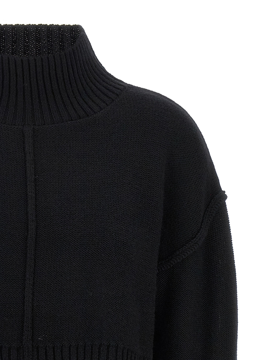 Black Virgin Wool Cardigan