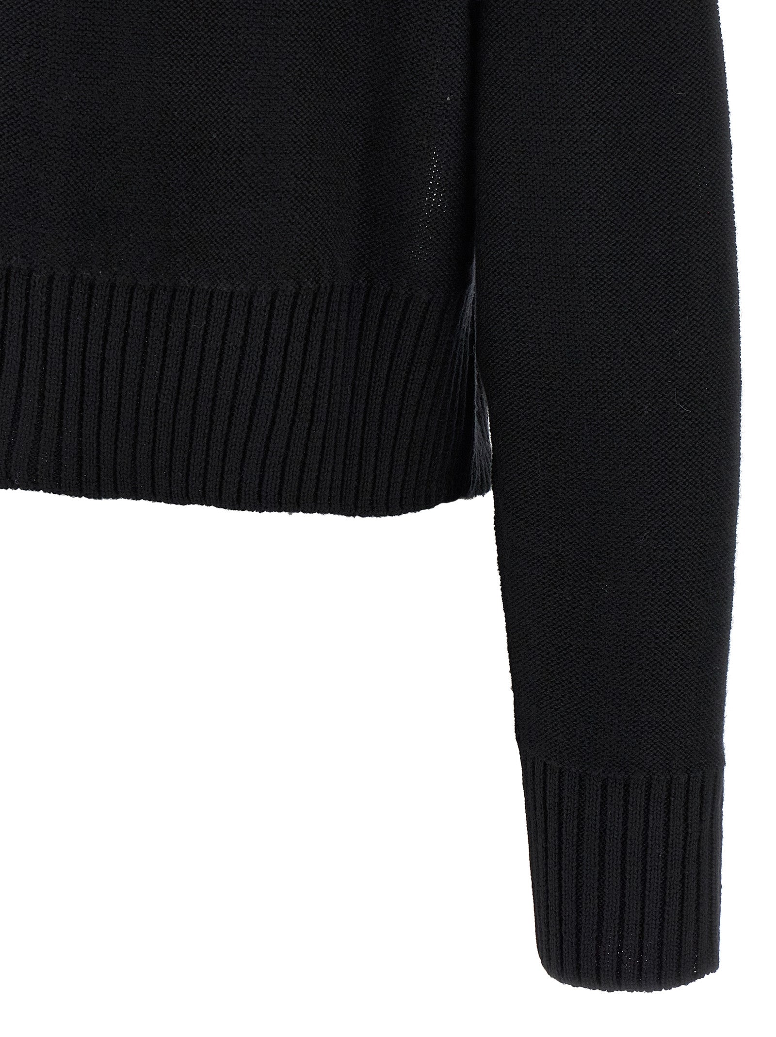 Black Virgin Wool Cardigan