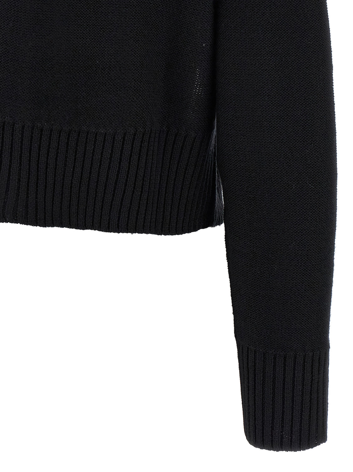 Black Virgin Wool Cardigan