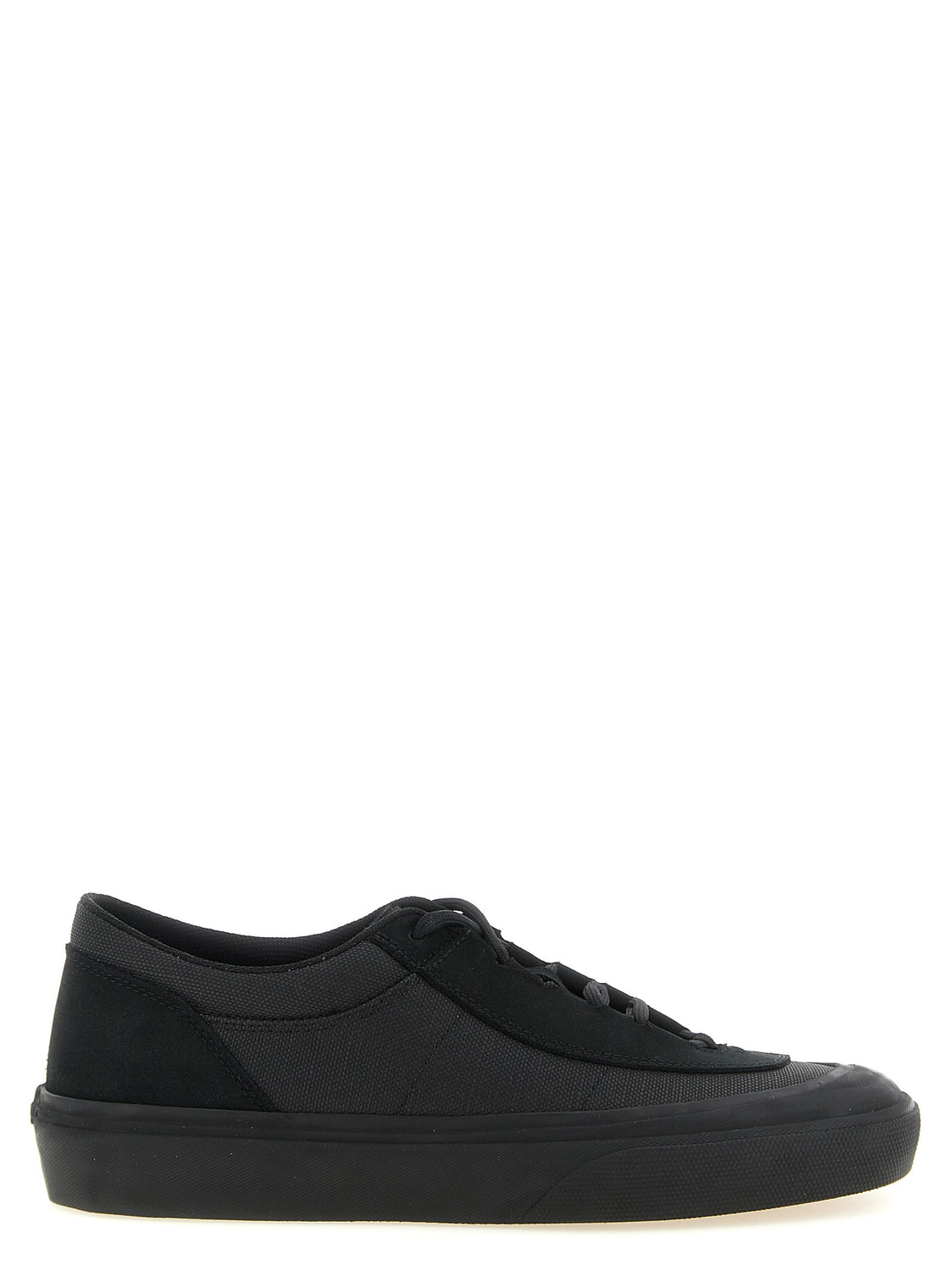 Black Cotton Low Top Sneakers
