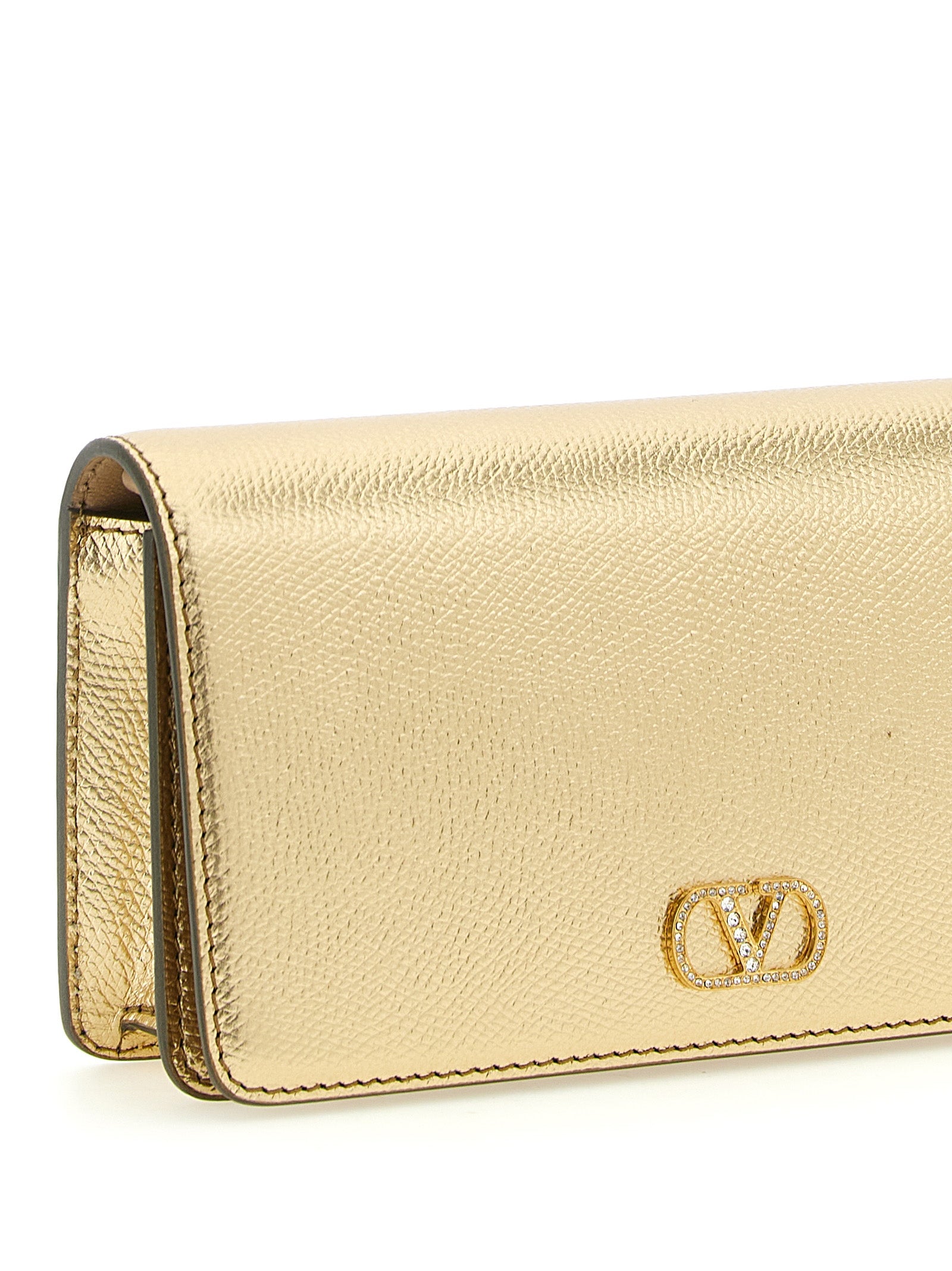 Gold Calfskin Crossbody Bag