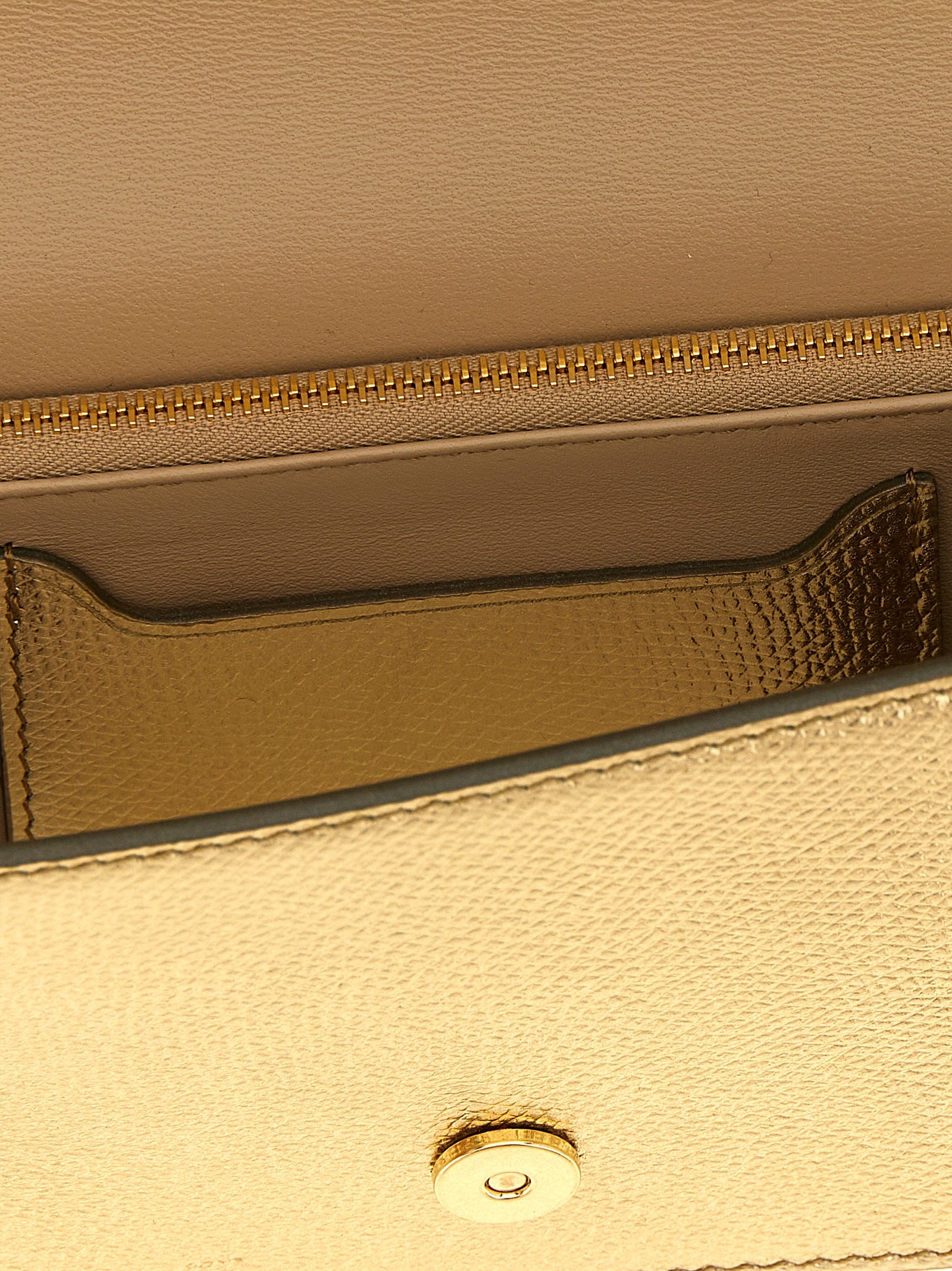 Gold Calfskin Crossbody Bag