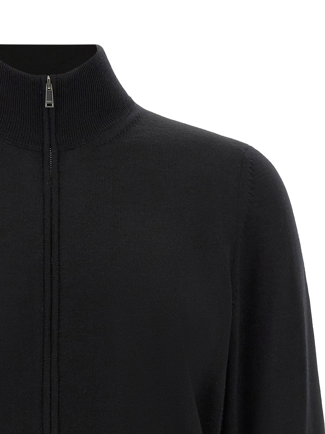 Black Virgin Wool Cardigan