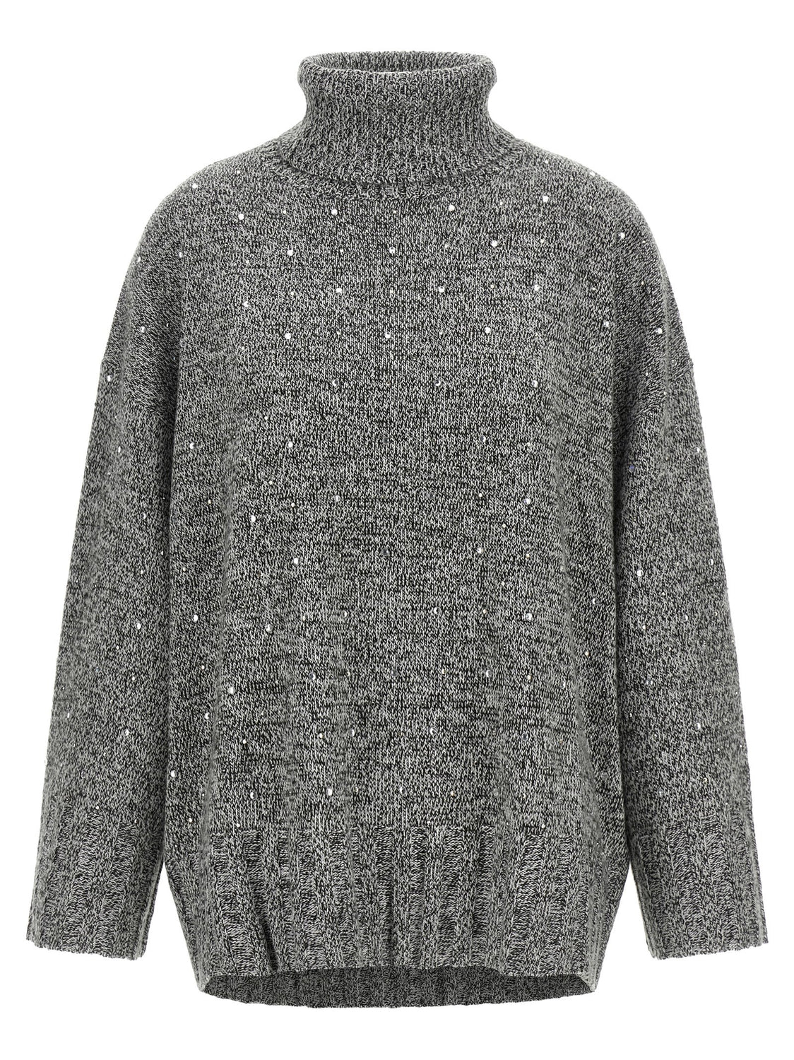 Gray Polyester Cardigan