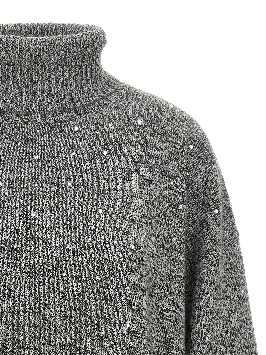 Gray Polyester Cardigan