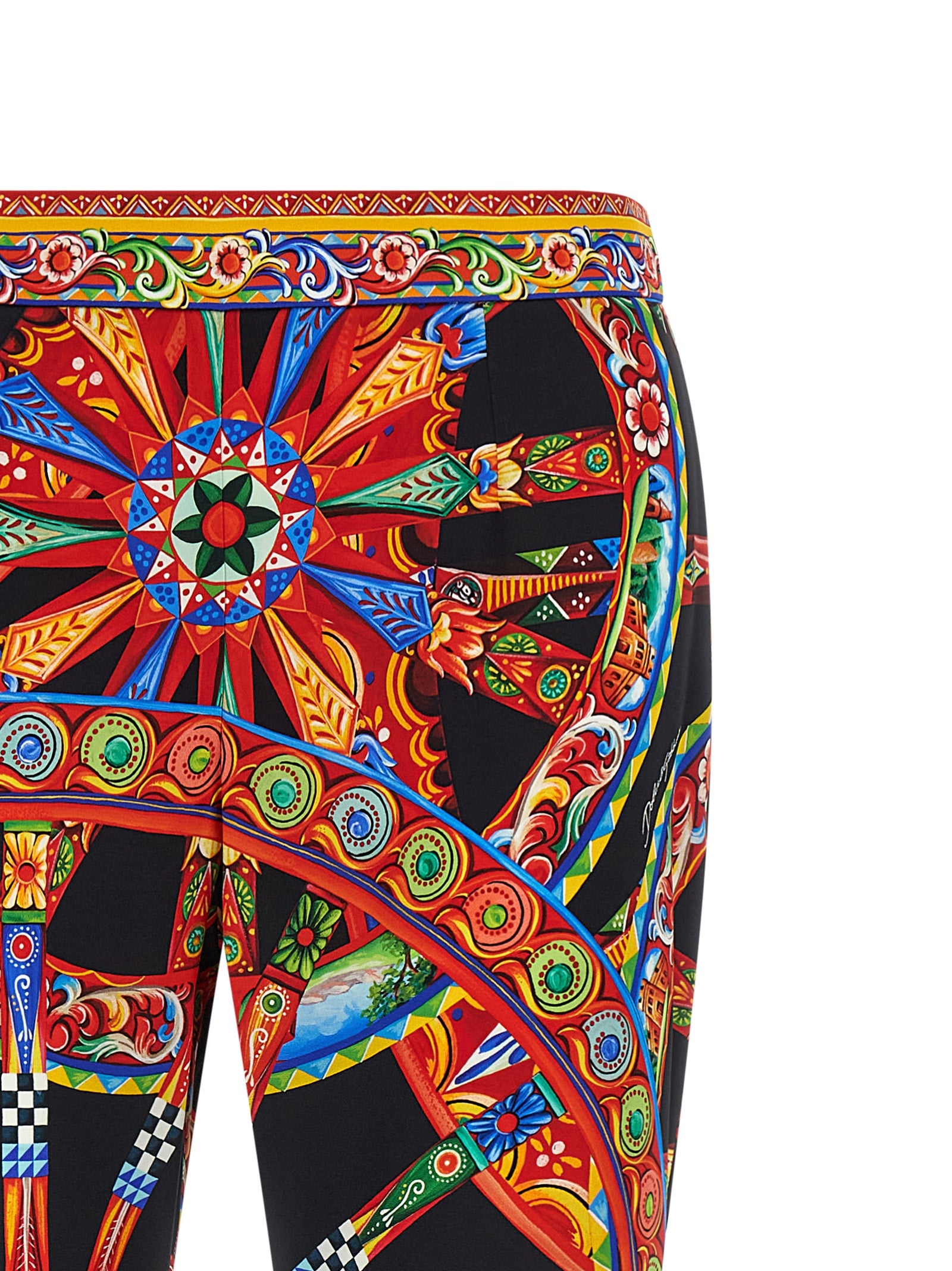 Multicolor Silk Flared Pants