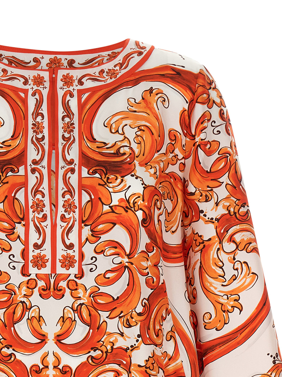Orange Silk Short Dress
