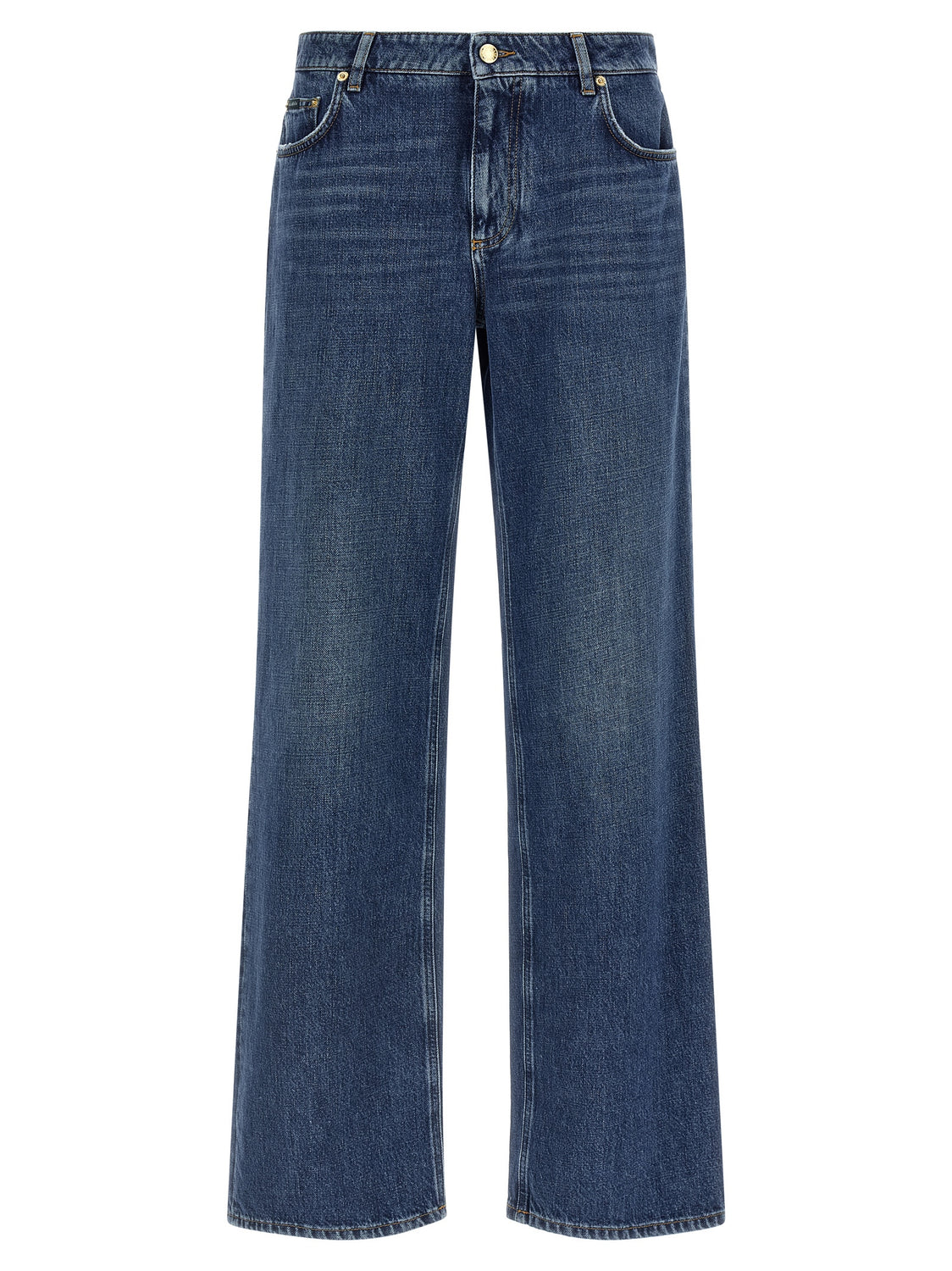 Blue Cotton Relaxed Fit Jeans