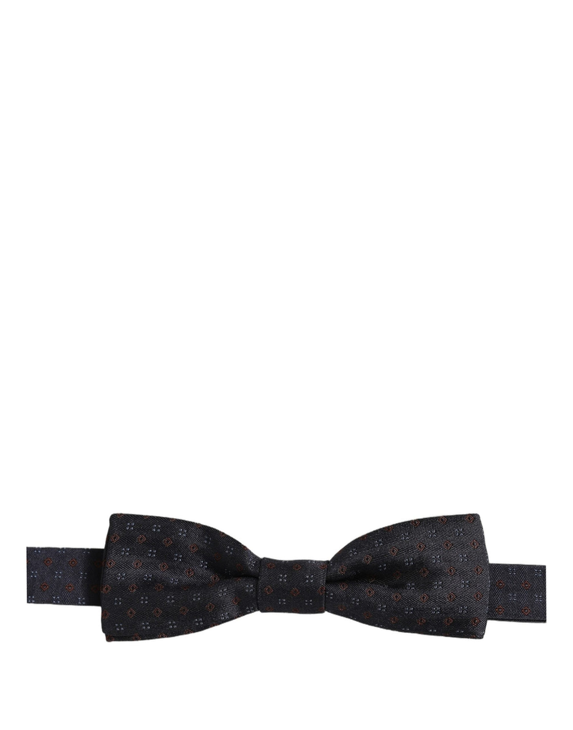 Black Diamond Pattern Adjustable Neck Papillon Bow Tie