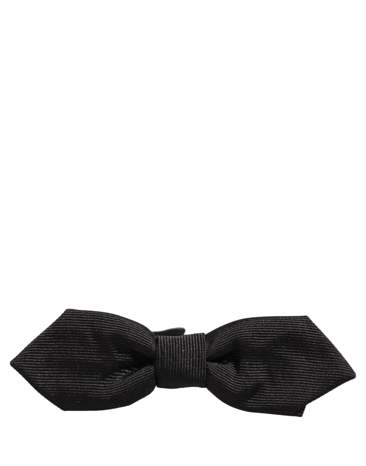 Men Black 100% Silk Adjustable Neck Papillon Bow Tie