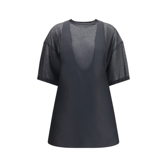 Black Wool Oves Aries Casual Dress