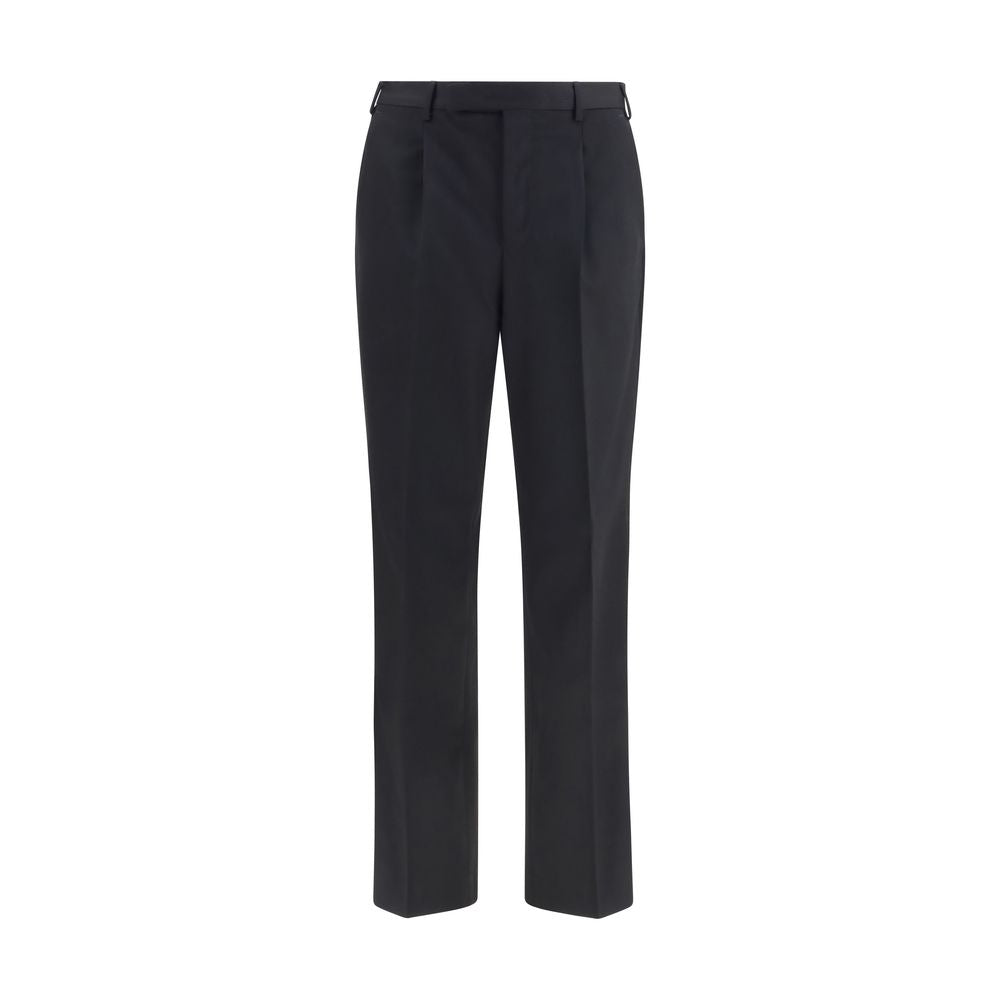 Black Wool Oves Aries Casual Pants