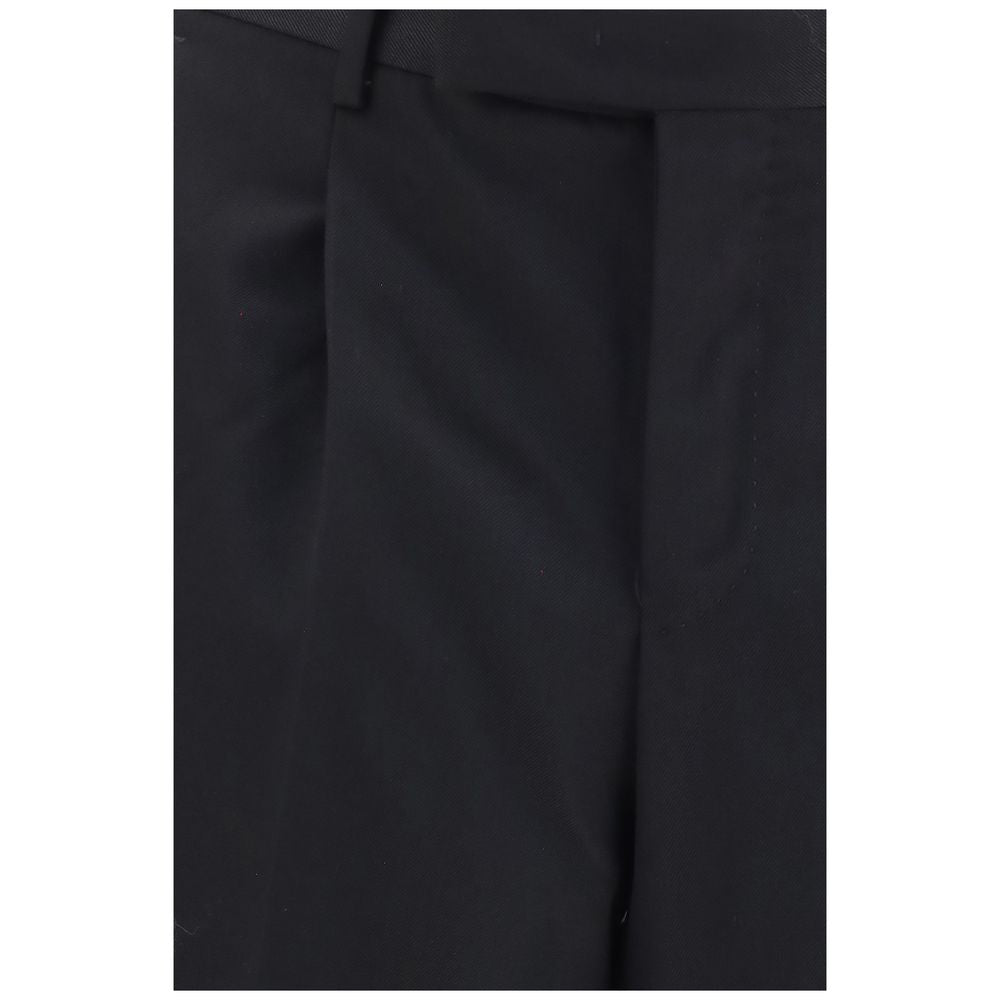 Black Wool Oves Aries Casual Pants