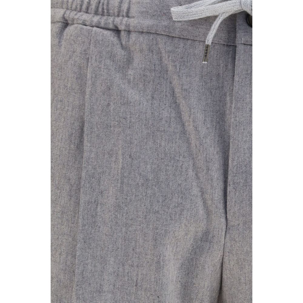 Gray Wool Oves Aries Casual Pants