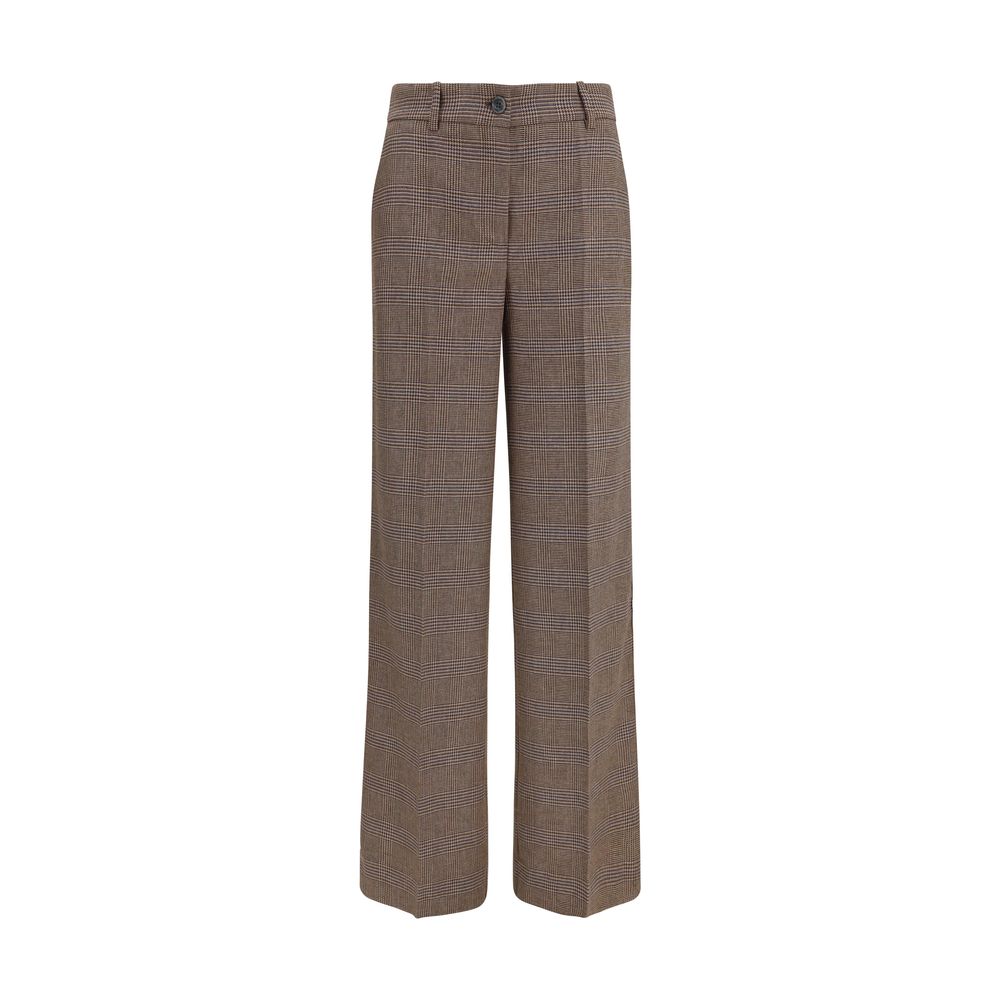Brown Wool Oves Aries Casual Pants