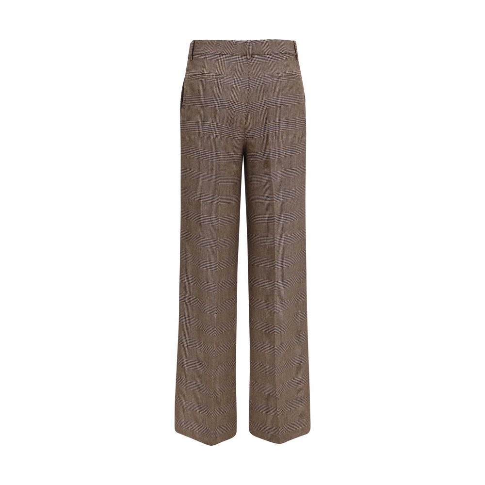 Brown Wool Oves Aries Casual Pants