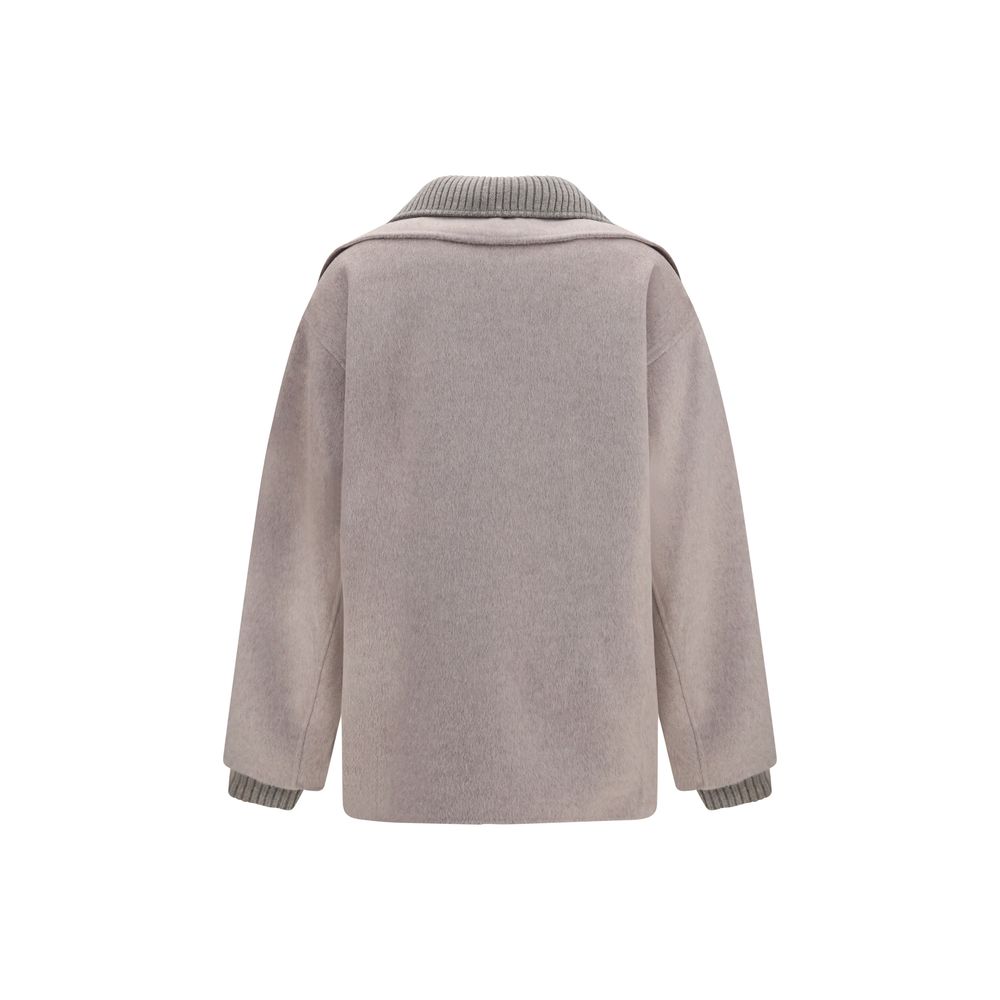 Beige Wool Oves Aries Full-Length Jacket