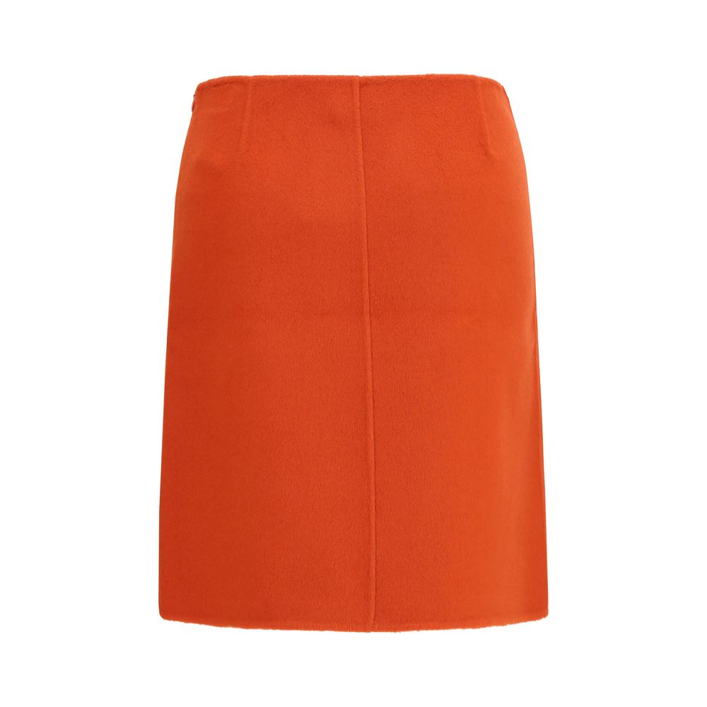 Red Wool Oves Aries Mini Skirt