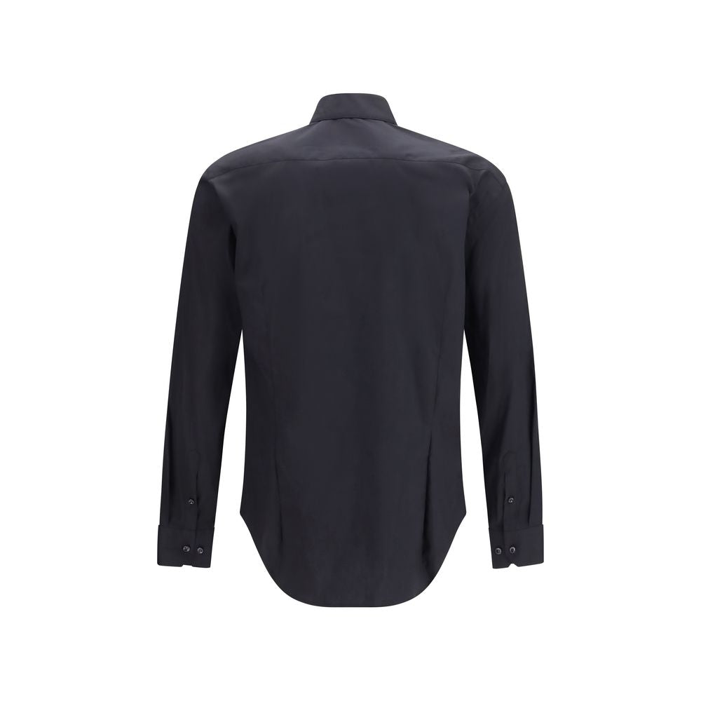 Black Cotton Dress Shirt