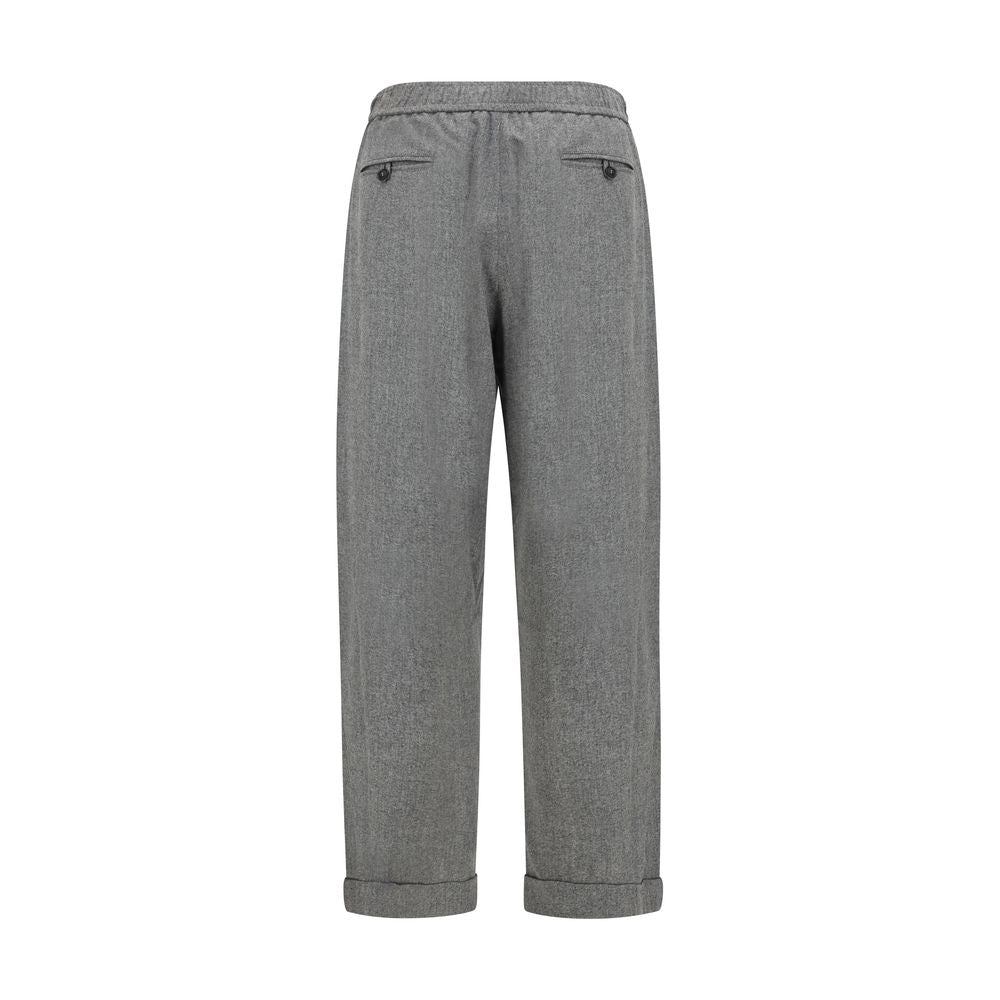 Gray Wool Oves Aries Casual Pants