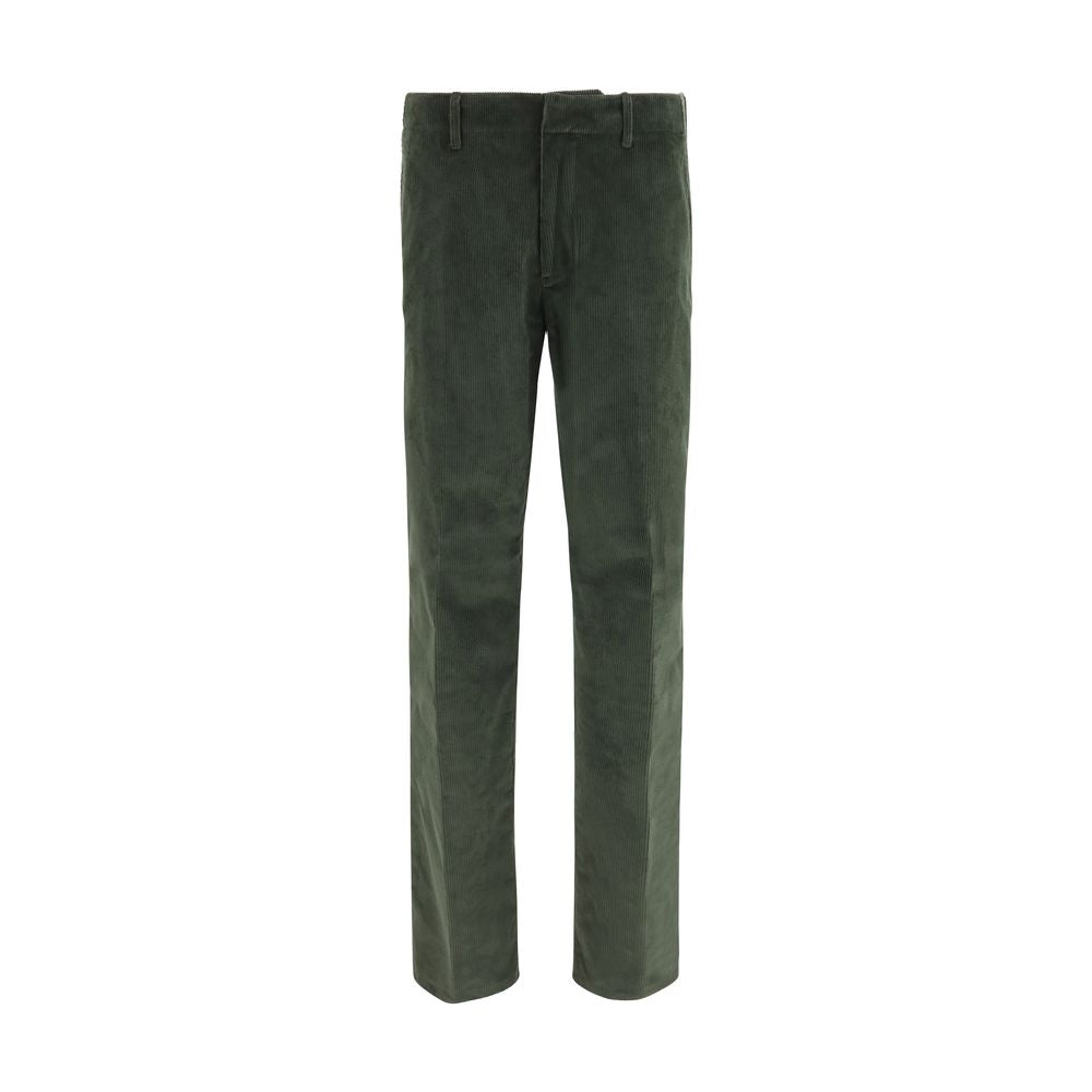Bicolor Cotton Casual Pants