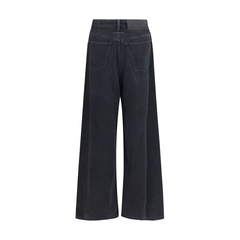Black Cotton Relaxed Fit Jeans
