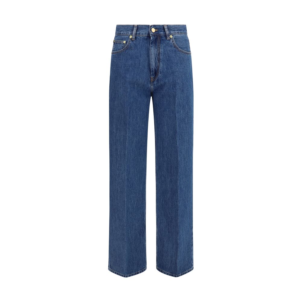Blue Cotton Relaxed Fit Jeans