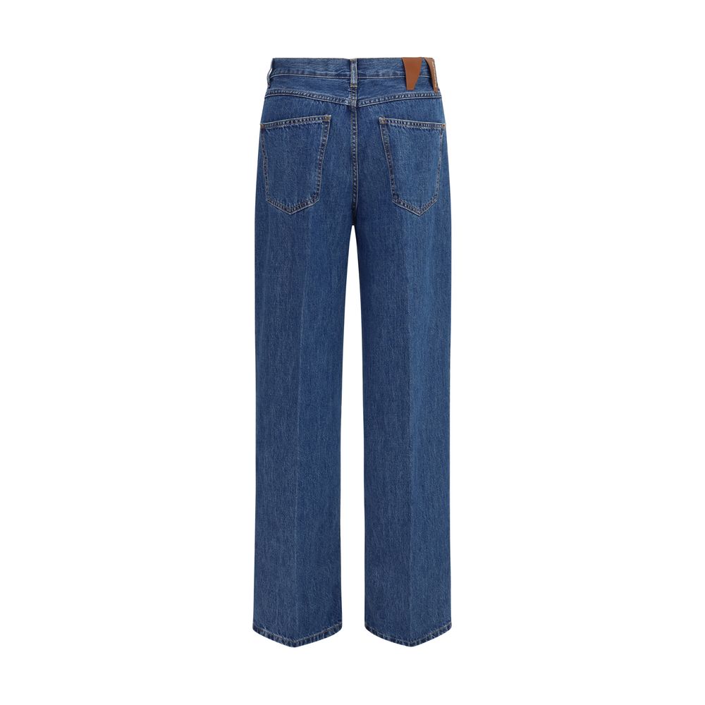 Blue Cotton Relaxed Fit Jeans