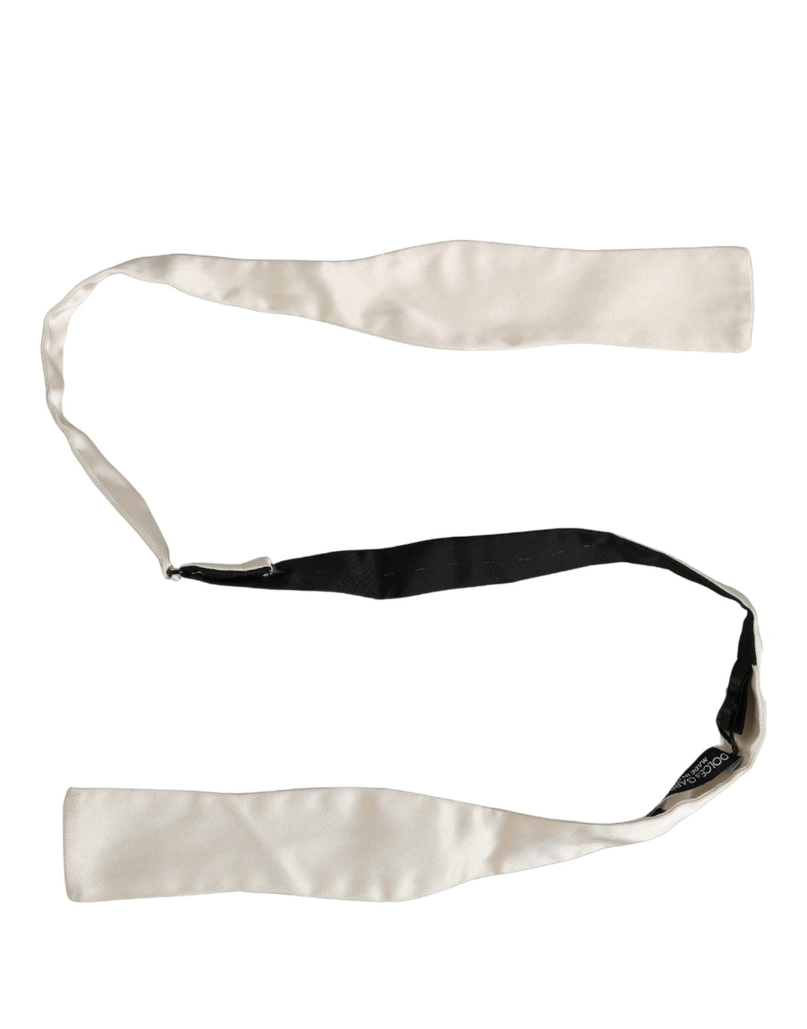 Men White 100% Silk Adjustable Neck Papillon Bow Tie