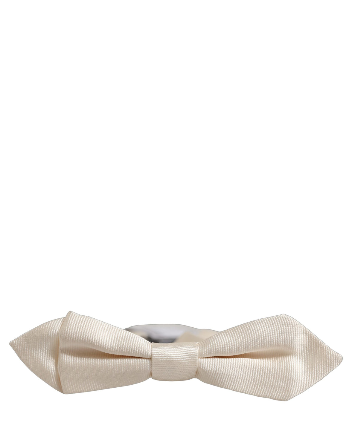 Men White 100% Silk Adjustable Neck Papillon Bow Tie