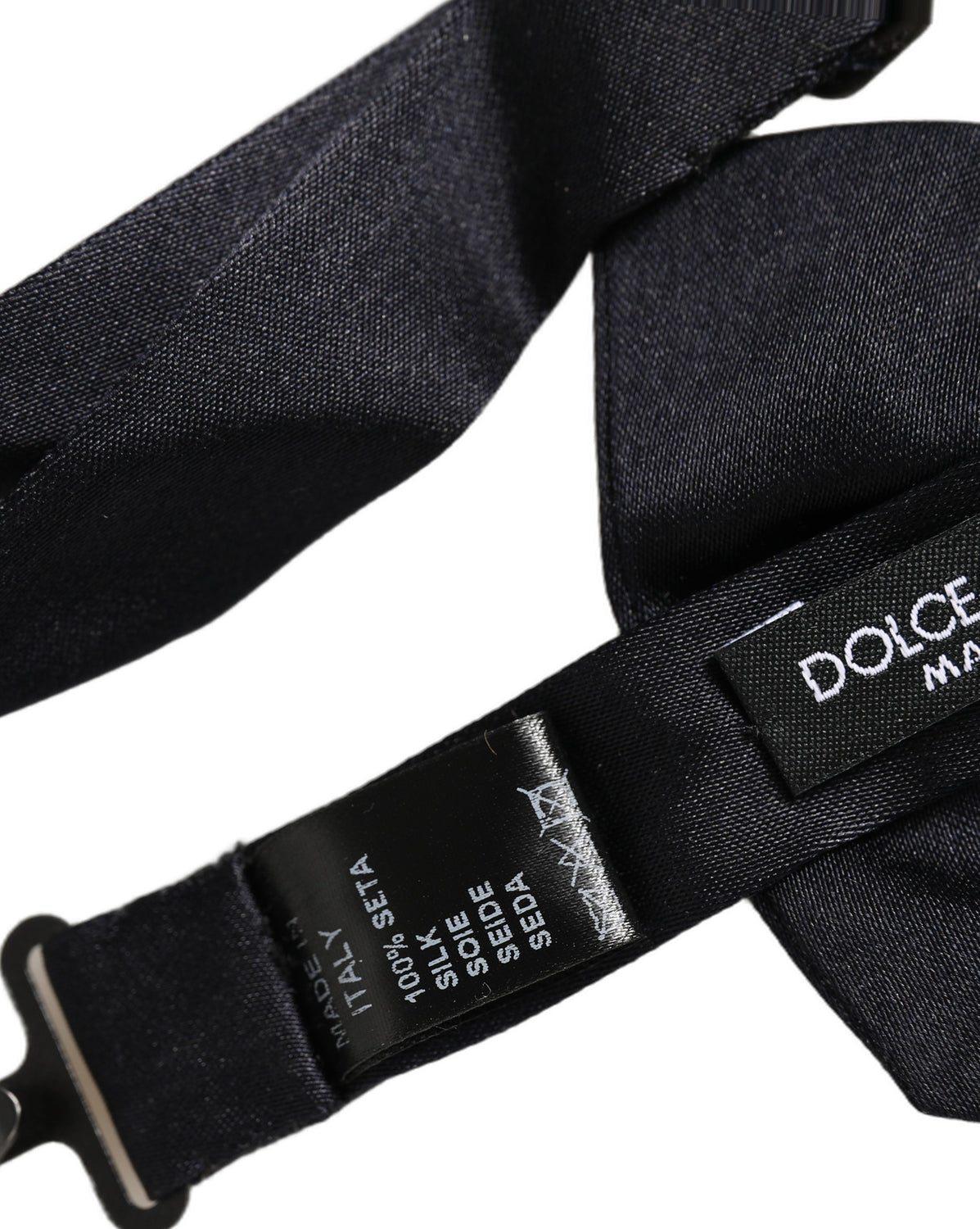 Men Black 100% Silk Adjustable Neck Papillon Bow Tie