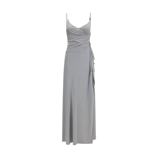 Gray Viscose Casual Dress