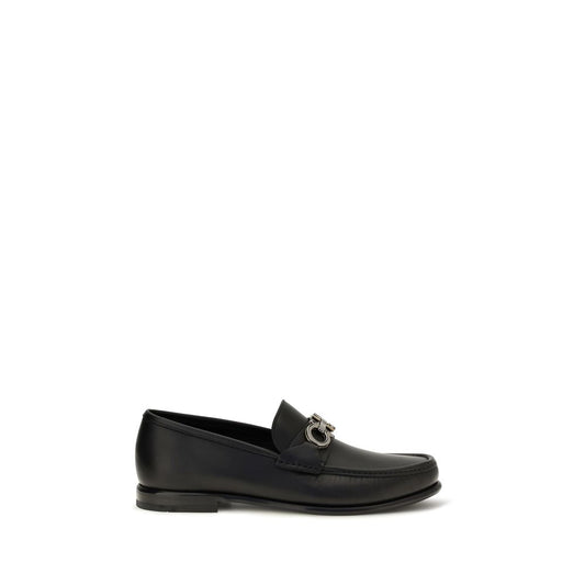 Black Calf Leather Bos Taurus Slip-On Loafers