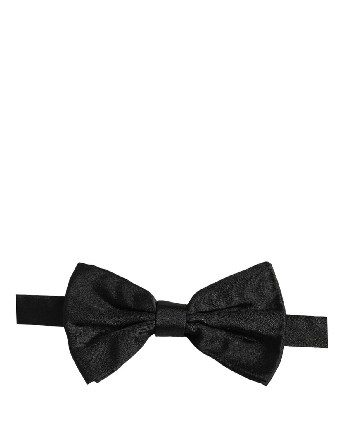 Men Black 100% Silk Adjustable Neck Papillon Bow Tie