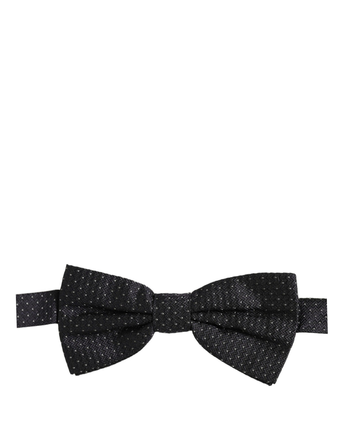 Black White Polka Dot Adjustable Neck Papillon Bow Tie
