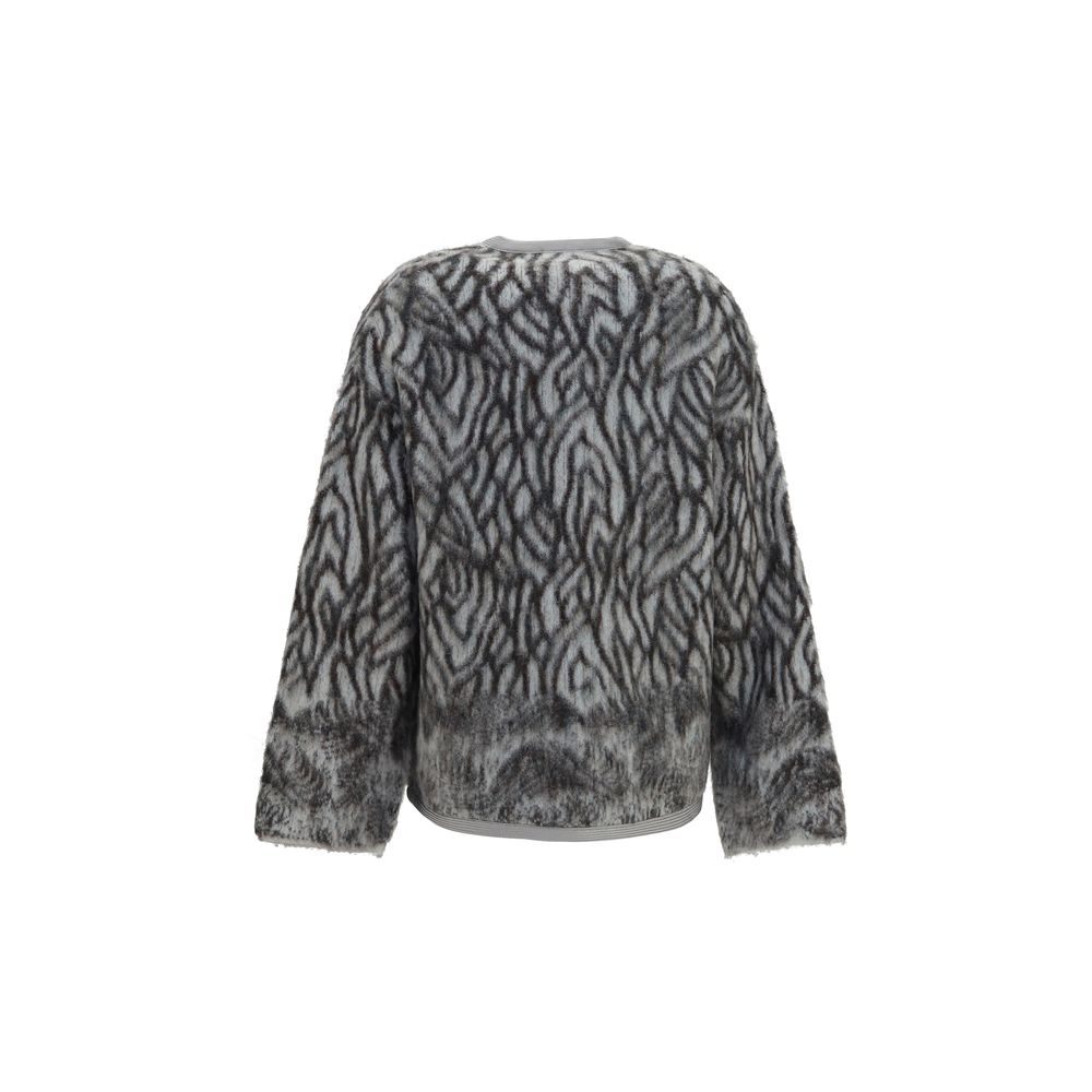 Gray Alpaca Vicugna Pacos Cardigan