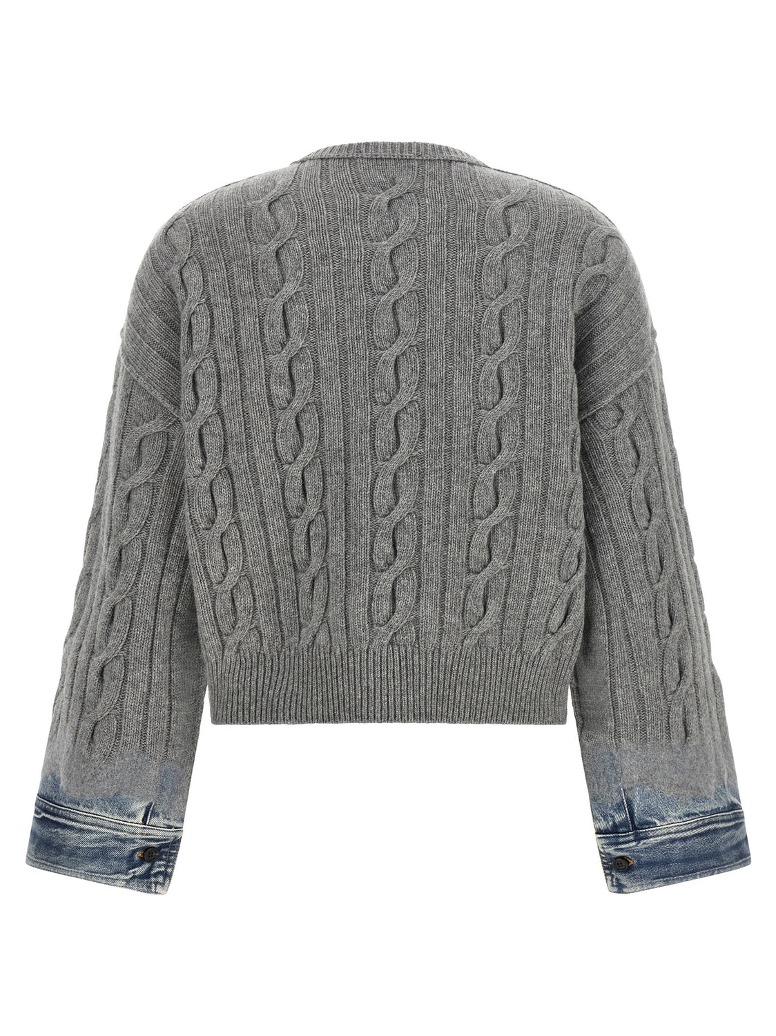 Gray Cotton Cardigan
