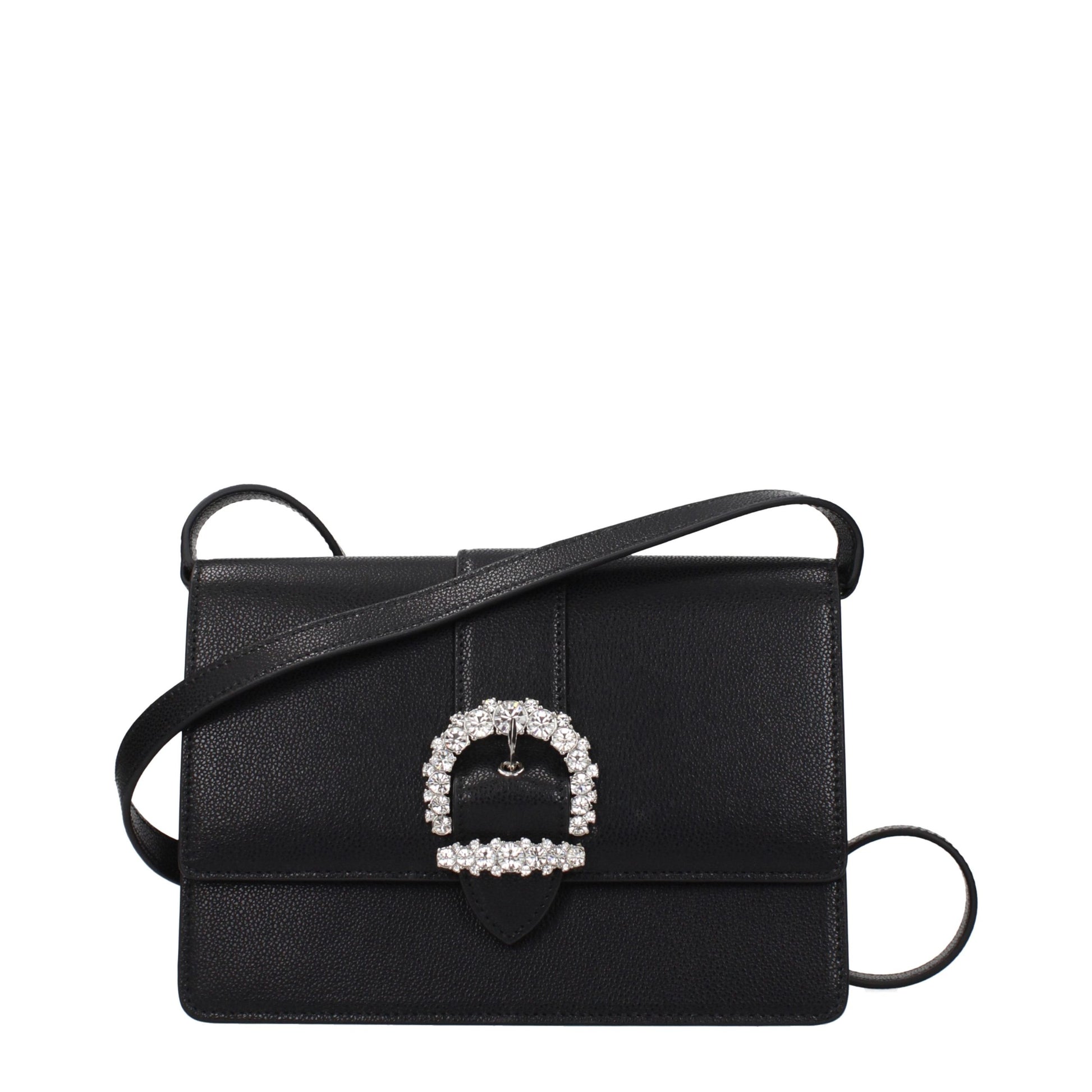 Black Leather Crossbody Bag
