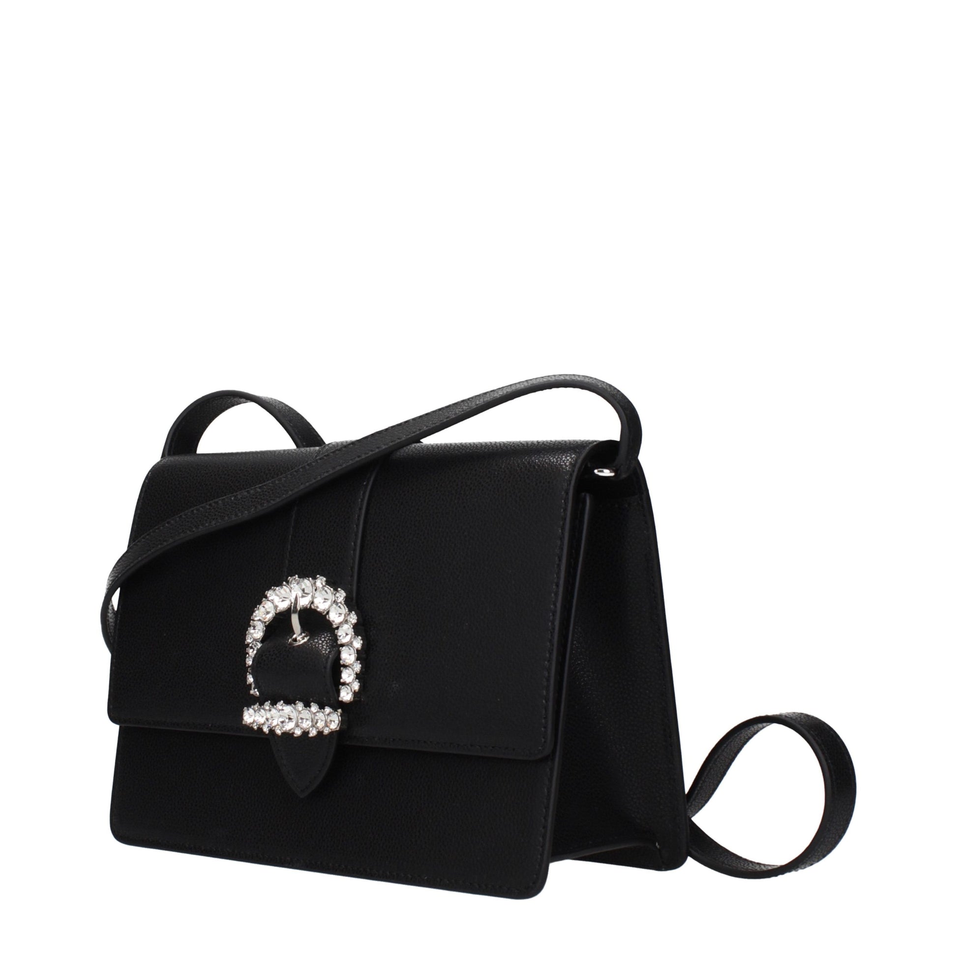 Black Leather Crossbody Bag