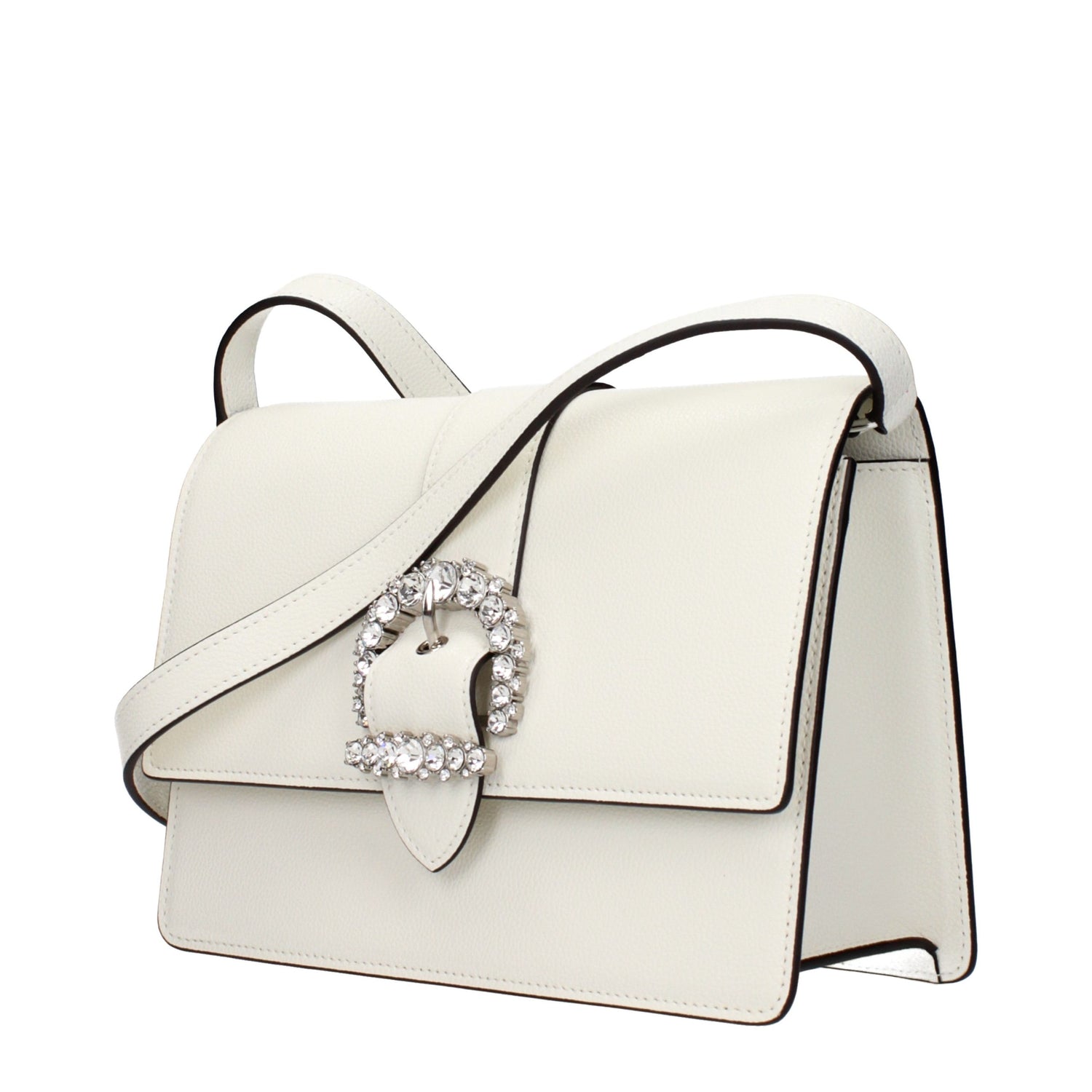 White Leather Crossbody Bag