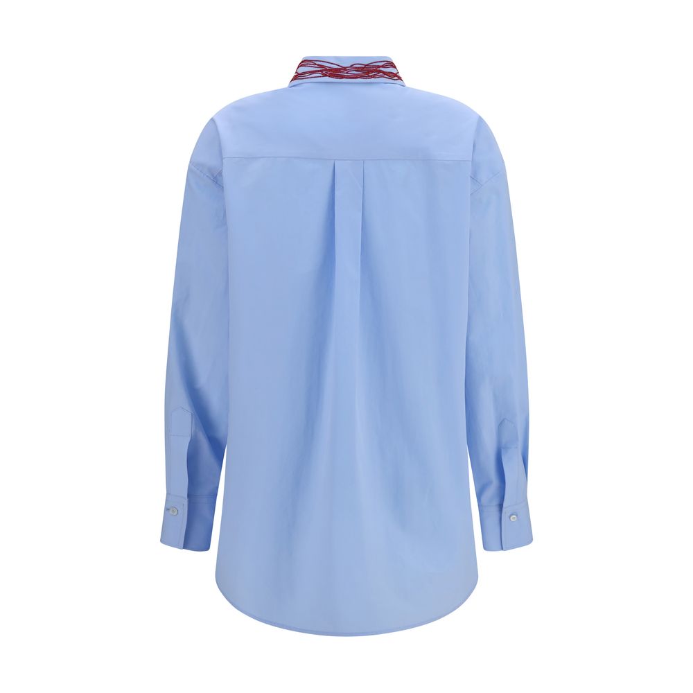 Blue Cotton Dress Shirt